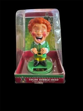 Buddy the Elf Christmas Movie Solar Powered Bobble-Head New in Box